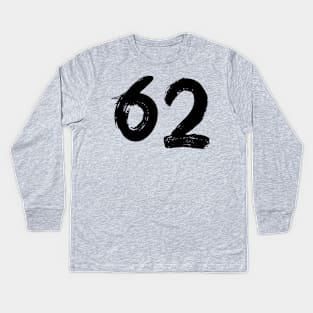 Number 62 Kids Long Sleeve T-Shirt